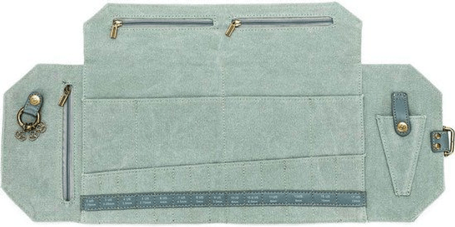 DELLA Q | Canvas naaldenetui 20,3x19x2,5cm groen