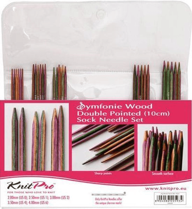 KNITPRO | Symfonie Wood sokkennaalden set 10cm