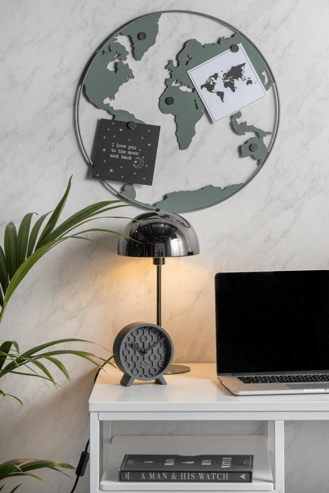 KARLSSON | Alarmclock Honycomb beton grijs