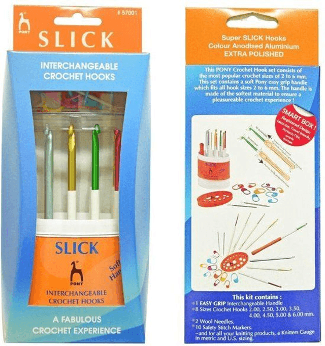PONY | Slick verwisselbare haaknaaldenset