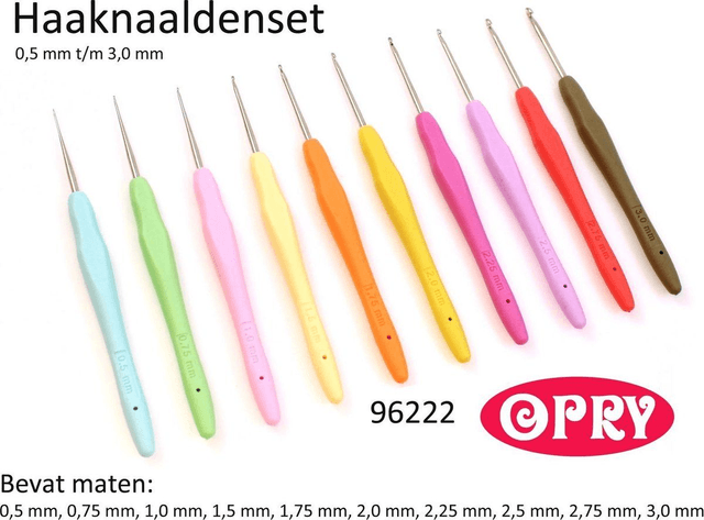 OPRY | Haaknaaldenset Soft grip 0,5-2,75mm