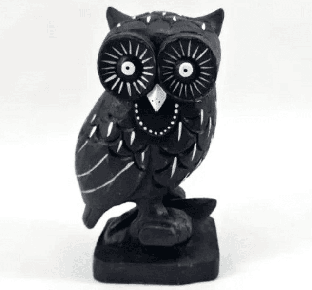 xWOODART | Uil 18x10cm - Blask Wash