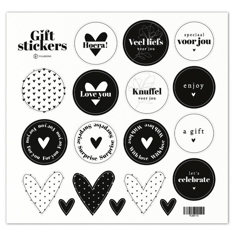 Momona Gifts & Decorations | Gift stickers - Zwart-wit