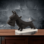 Momona Gifts & Decorations | Hond Op Voet Aluminium/Marmer - Zwart/Wit