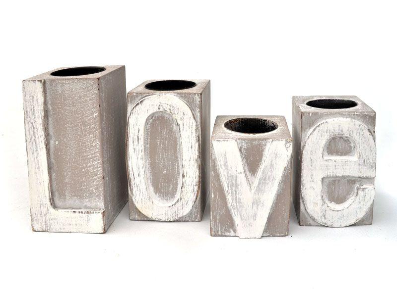 Momona Gifts & Decorations | Waxinehouder Love - Taupe