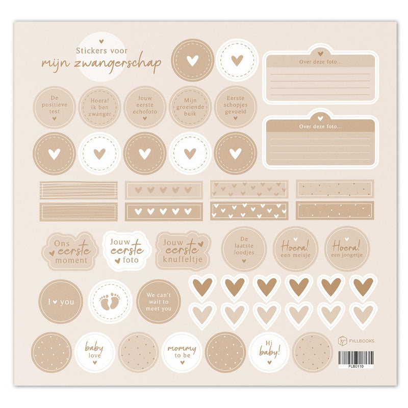 Momona Gifts & Decorations | Stickervel Mijn zwangerschap - Set 1