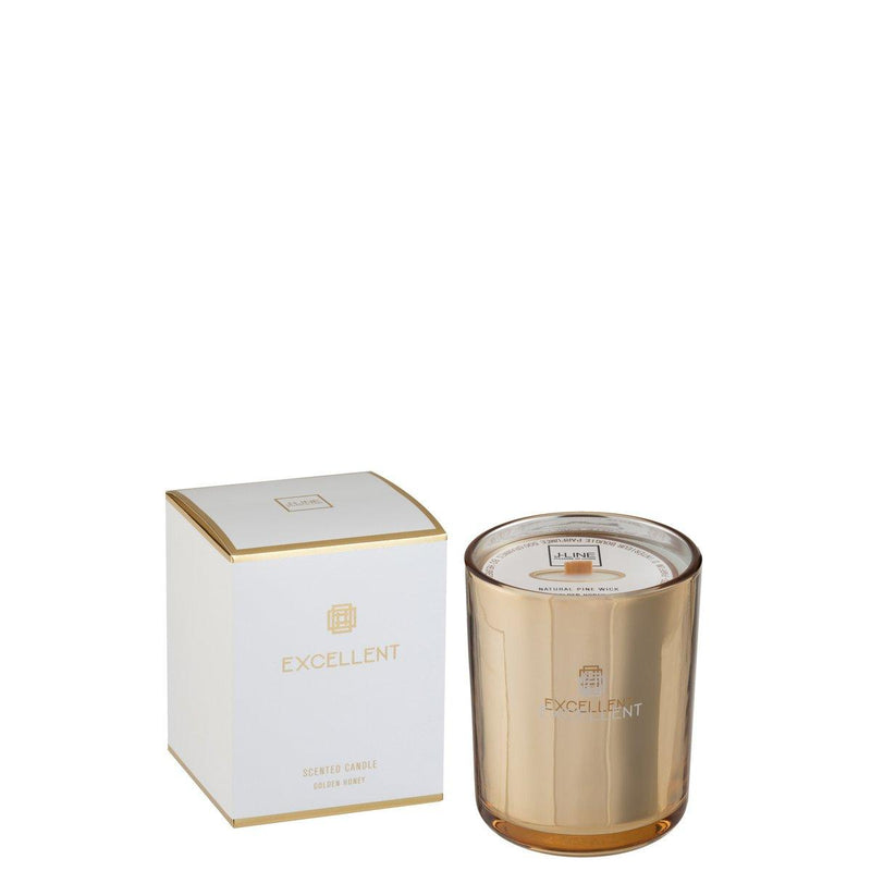 Momona Gifts & Decorations | Geurkaars Excellent – Golden Honey – Goud - 80U