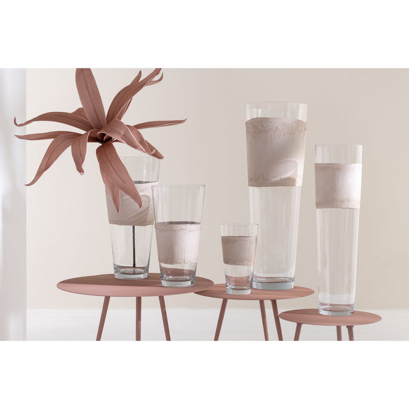 Momona Gifts & Decorations | Vaas Delph Glas Transparant/Beige Extrasmall