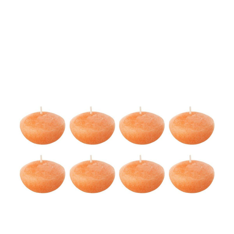 MOMONA| Drijfkaars Oranje Small - 4U - Set van 8