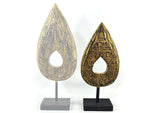 Momona Gifts & Decorations | Druppel op voet S 45x22cm Black / Gold