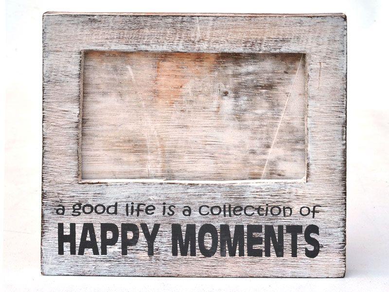 Momona Gifts & Decorations | Fotolijst - Happy moments - Antique white