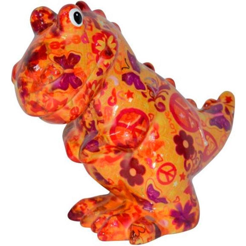 Momona Gifts & Decorations | Pomme Pidou - Spaarpot t-Rex Tito, Love & Peace
